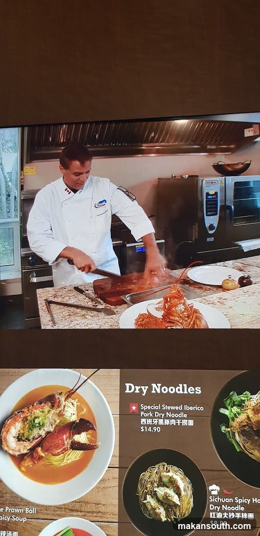 Chef Preparing Lobster Noodles