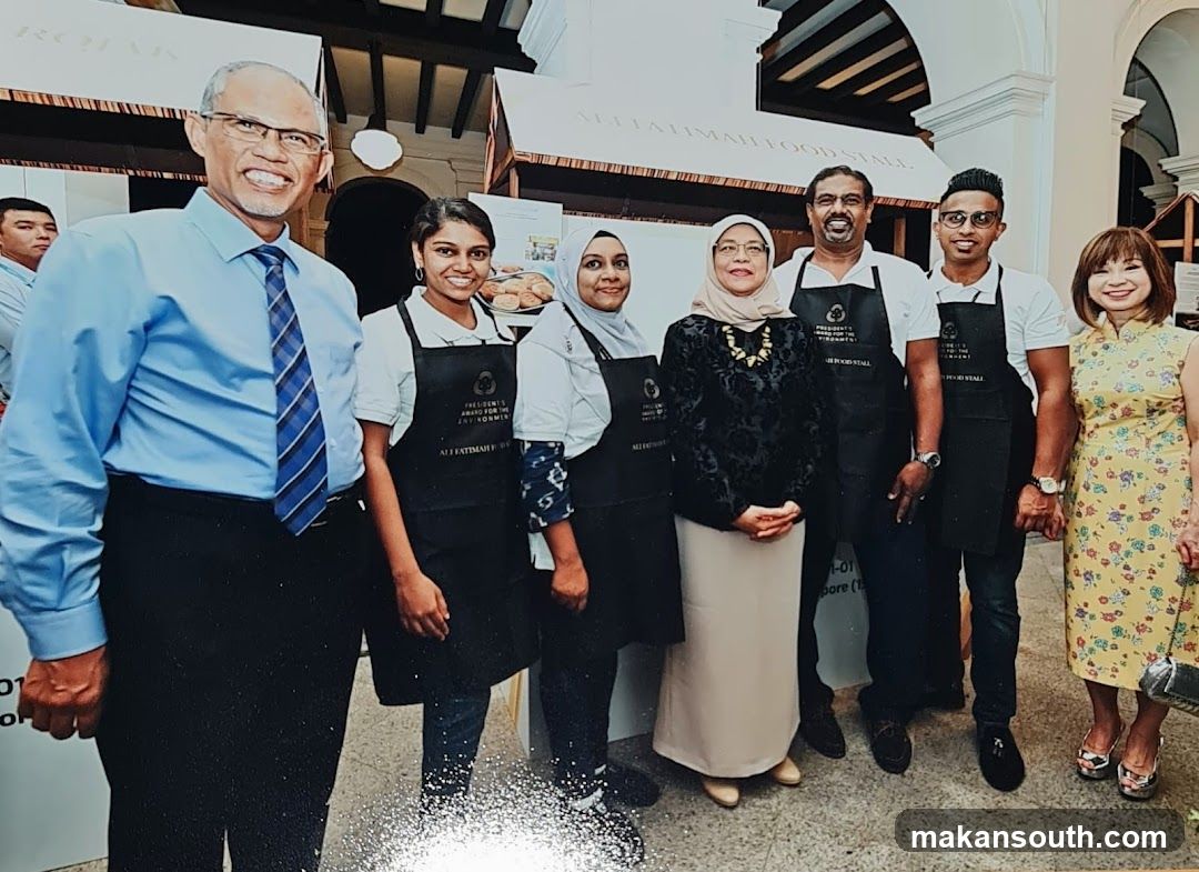 Group photo at food stall event