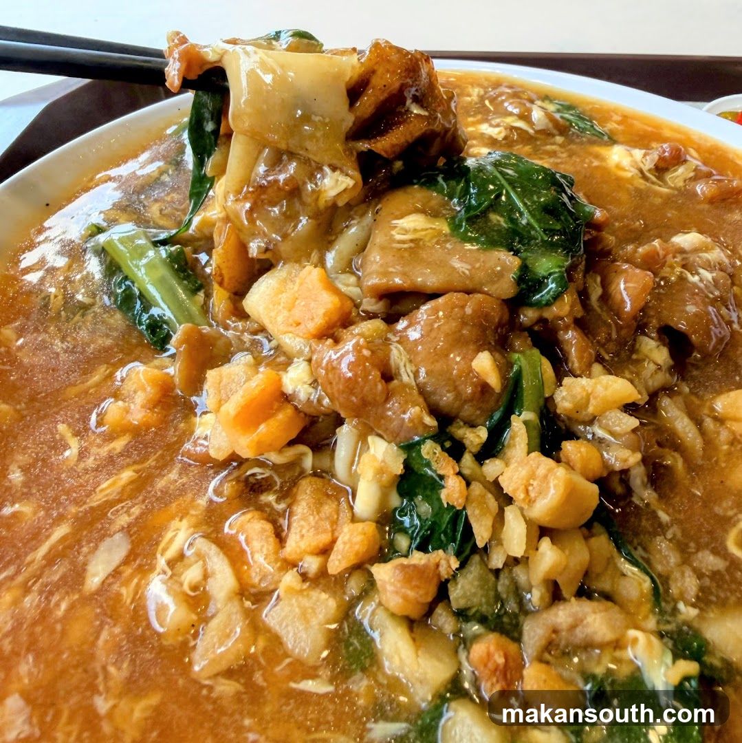 Bowl of Noodle Soup with Tofu and Greens