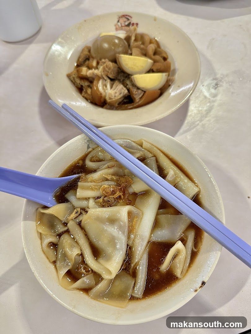 Noodle and Pork Belly Dish