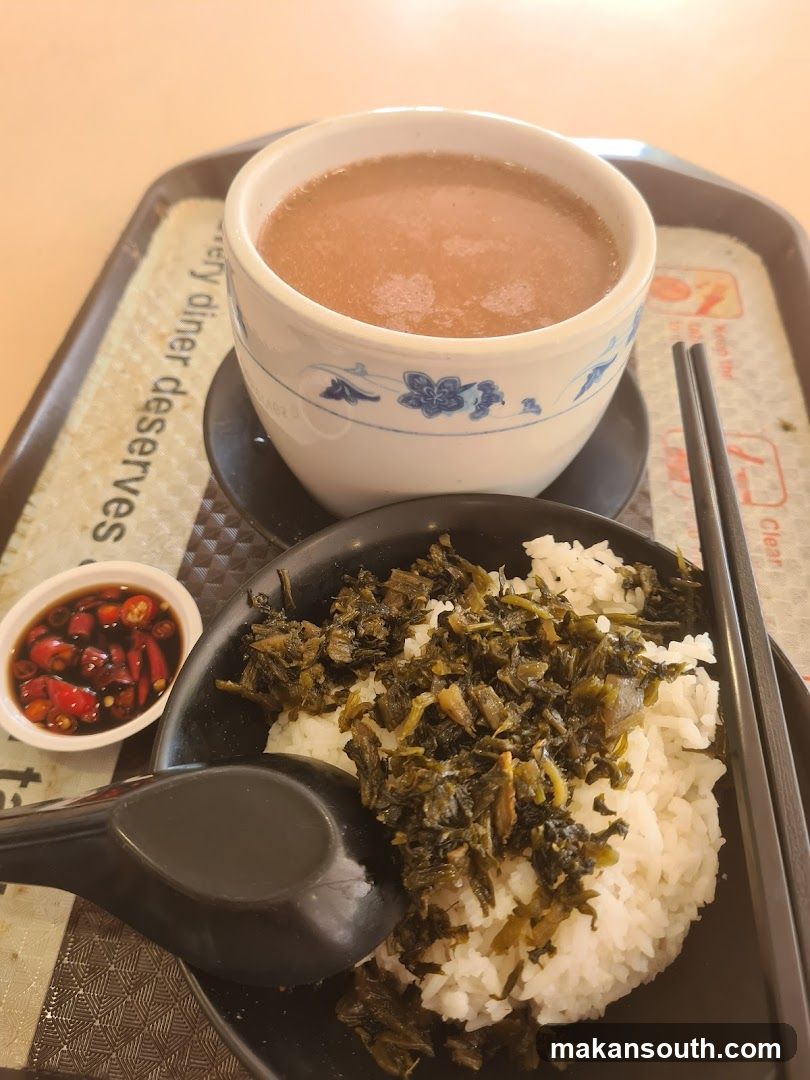Meal Tray with Rice and Soup