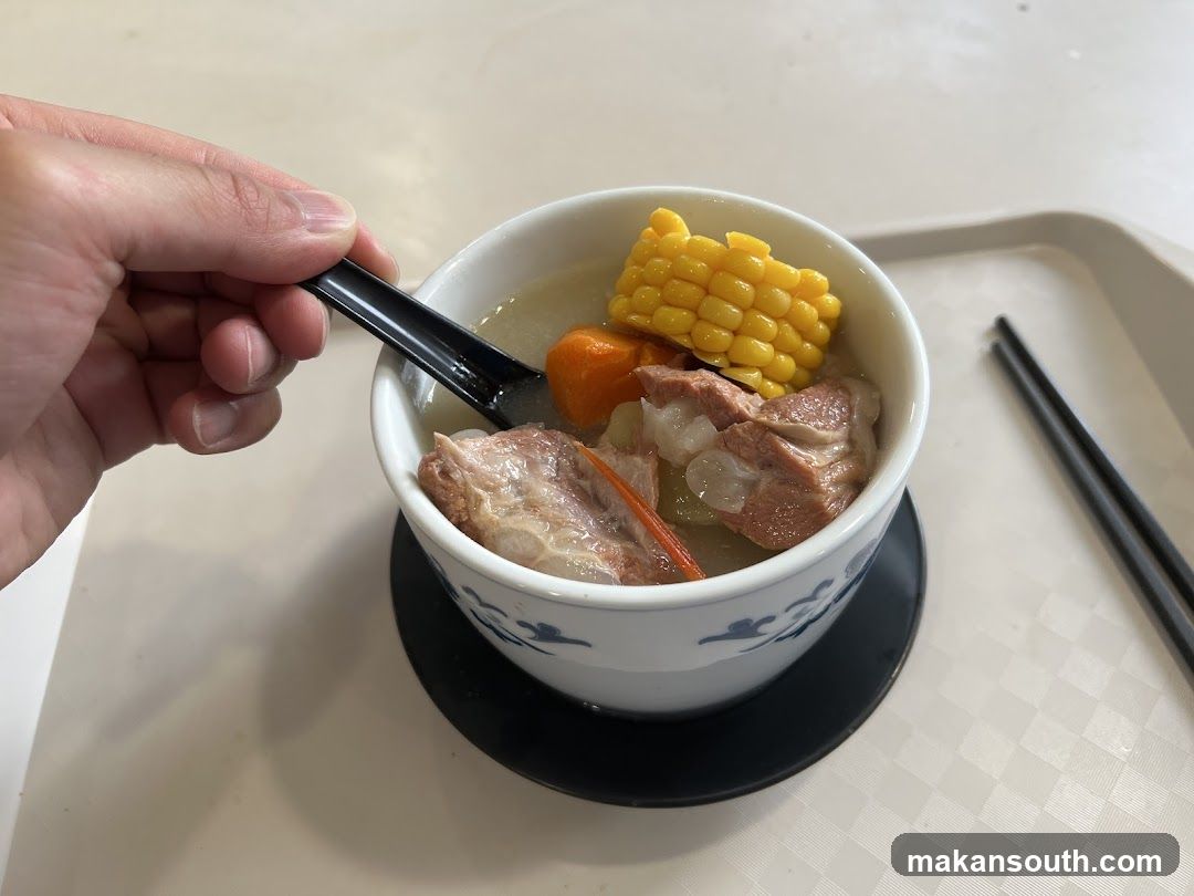Soup Bowl with Corn and Meat