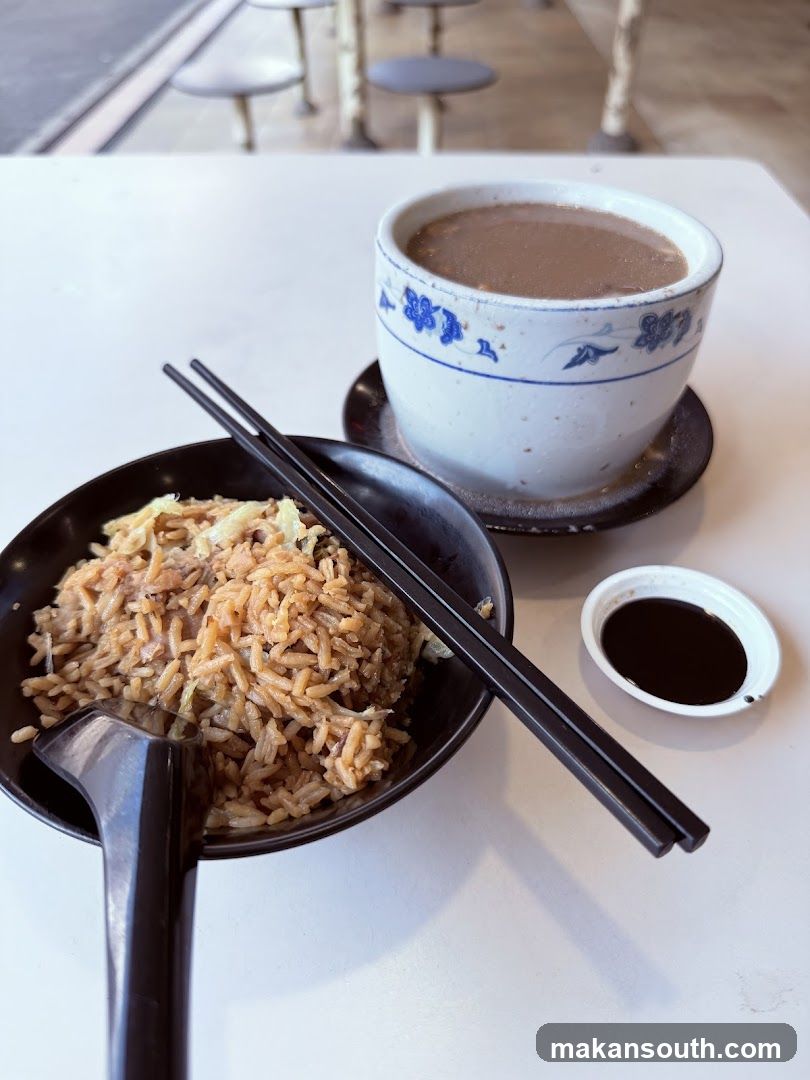 Fried Rice and Coffee Meal