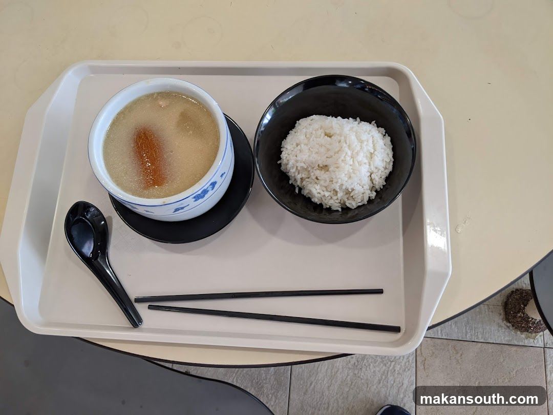 Meal Tray with Soup and Rice