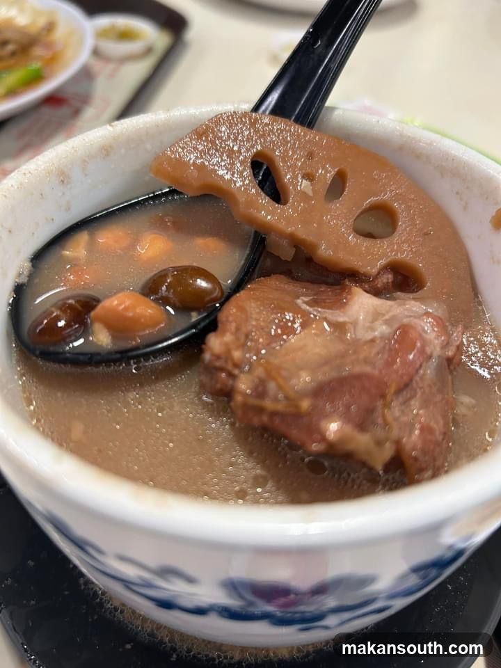 Bowl of Soup with Lotus Root and Meat
