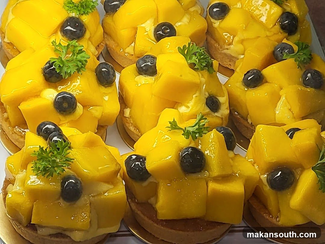 Mango Tartlets with Blueberries