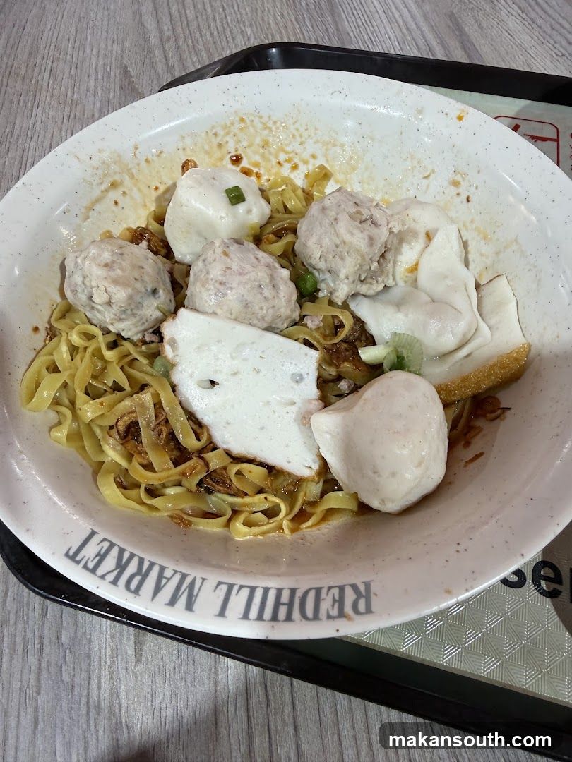 Noodle Bowl with Meatballs and Cheese