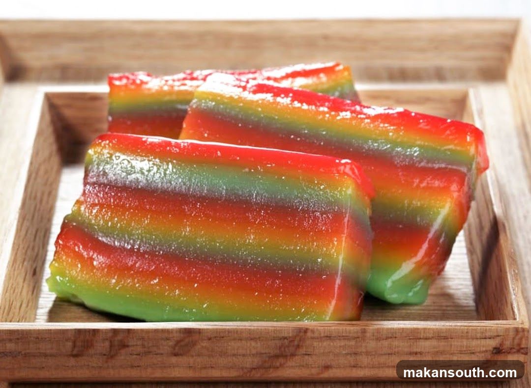 Rainbow Jello Cakes
