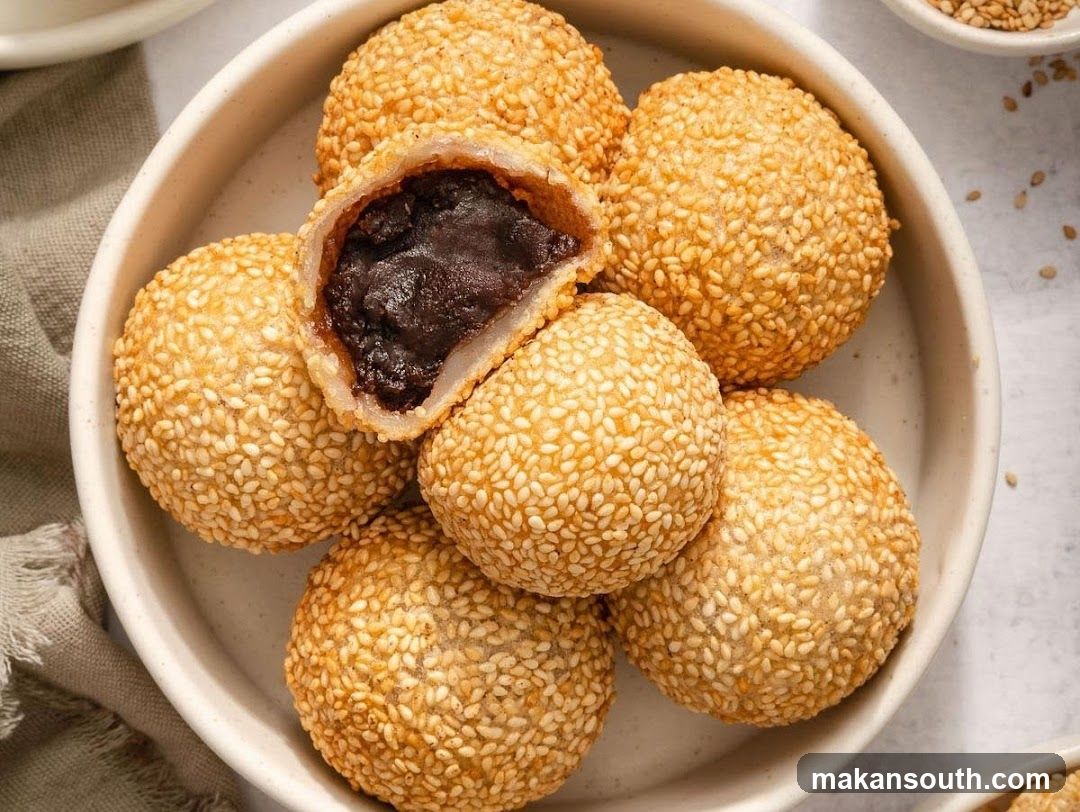 Sesame Balls with Red Bean Filling
