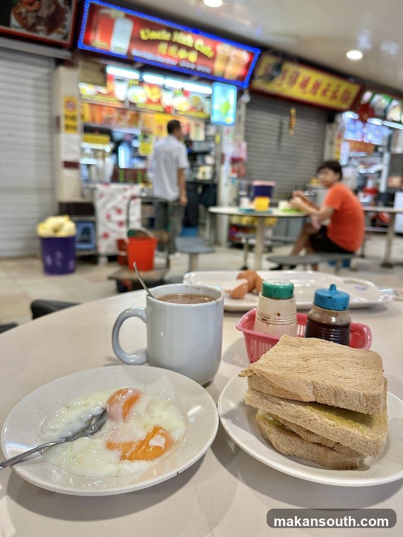 Breakfast at a food court stall