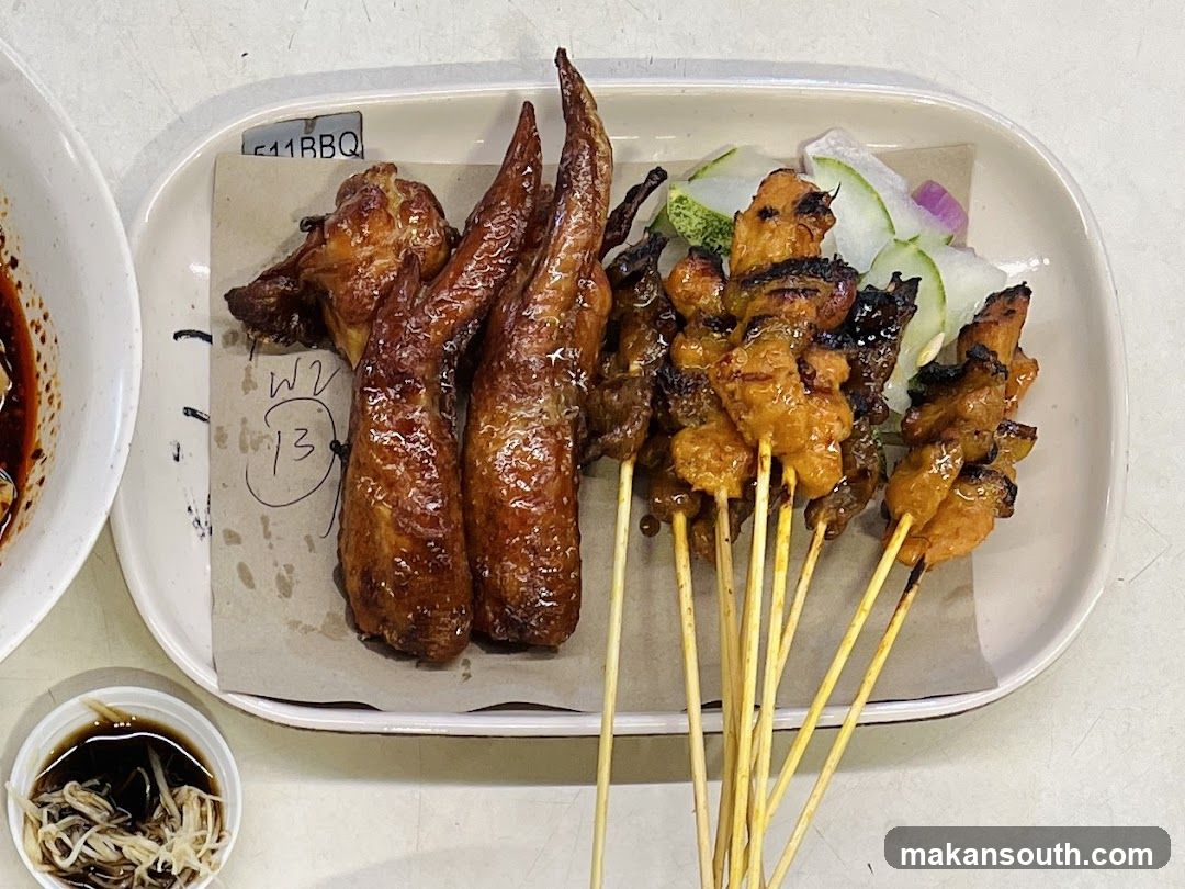 BBQ Platter with Satay Skewers