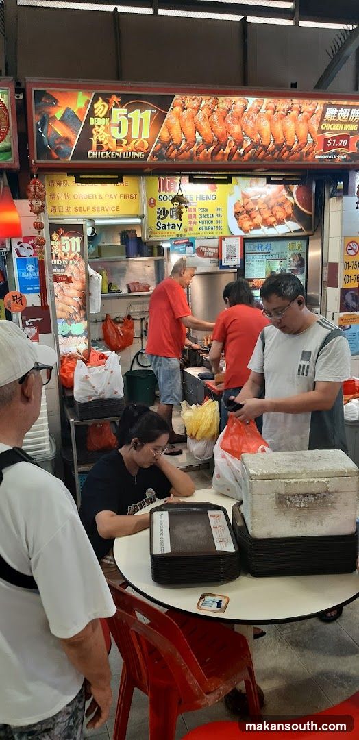 Food Stall Interior Scene
