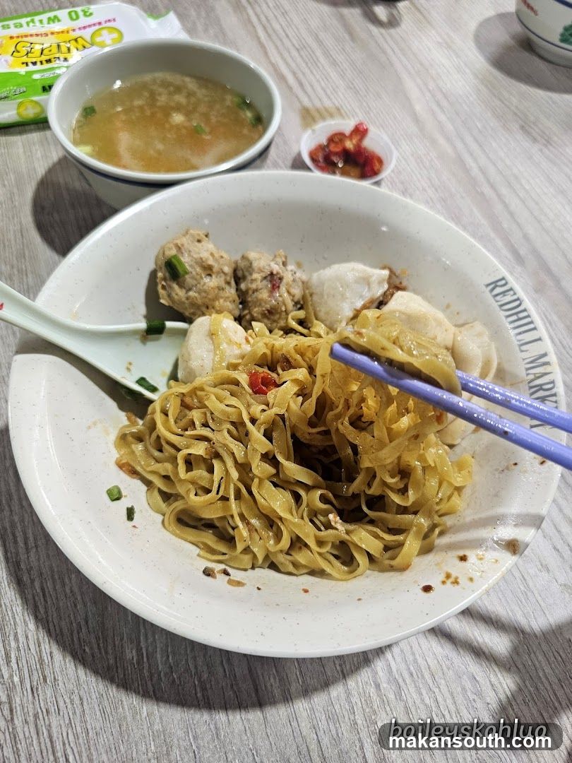 Noodle Bowl with Meatballs and Soup
