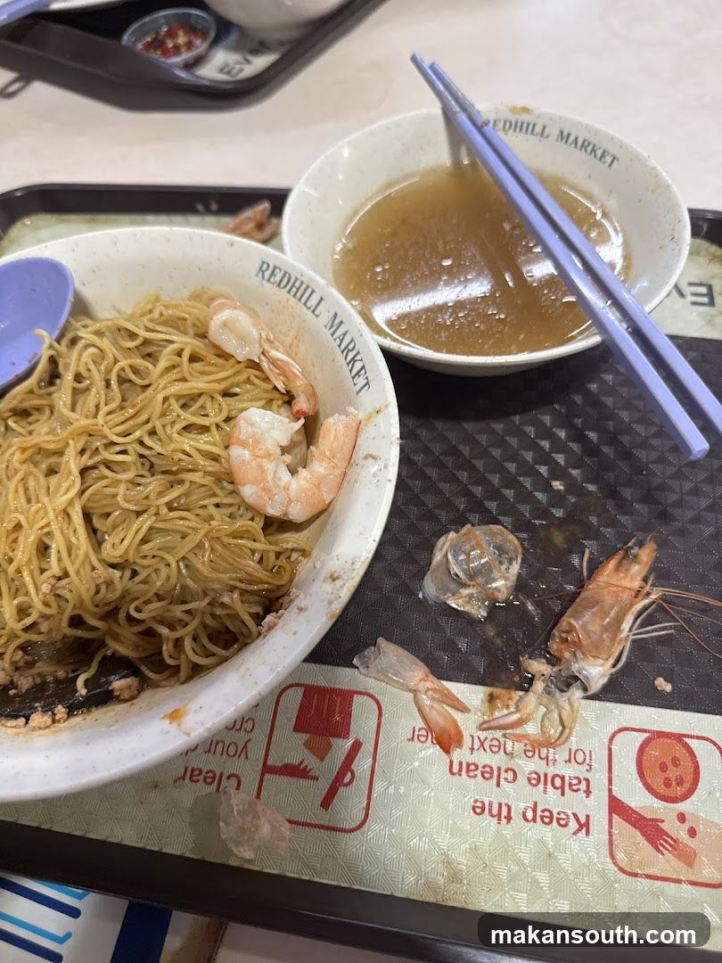 Noodle Bowl with Shrimp at Redhill Market