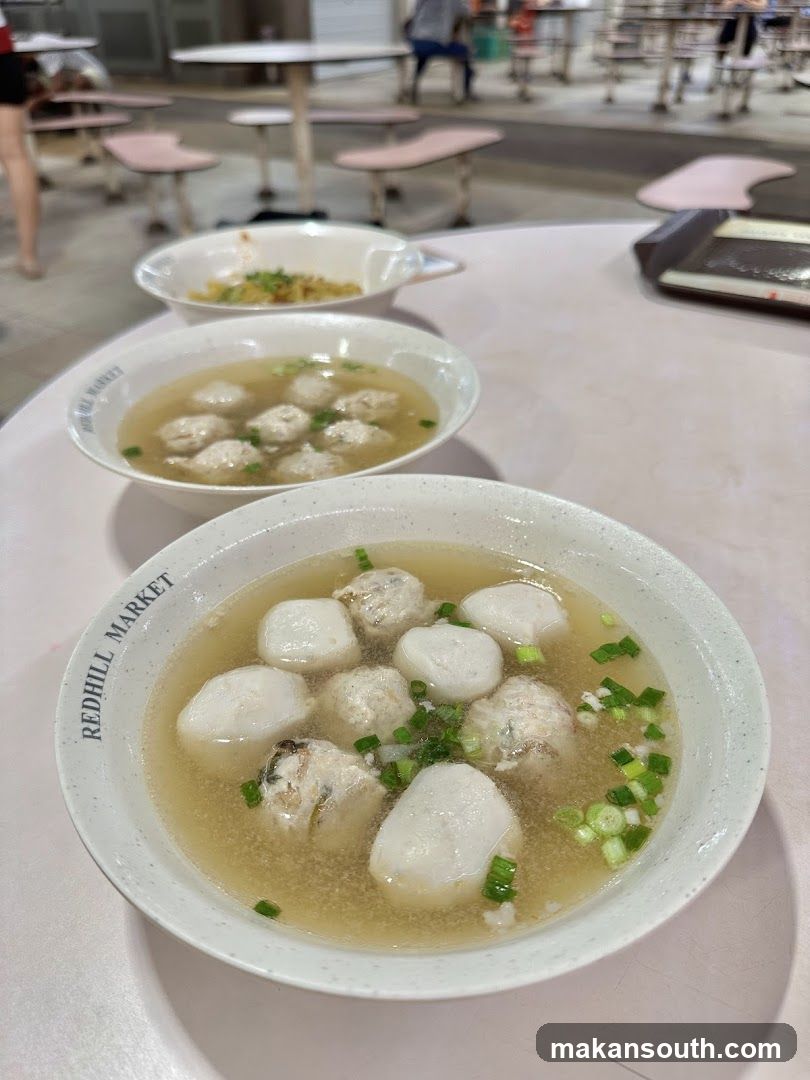 Bowl of Fish Ball Soup at Redhill Market