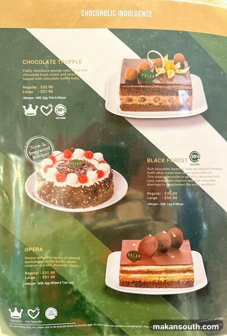 Chocoholic Indulgence Menu