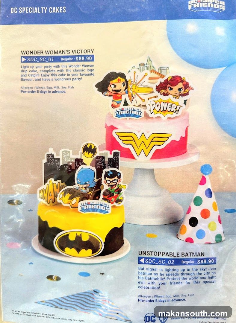 DC Specialty Cakes Catalog Page