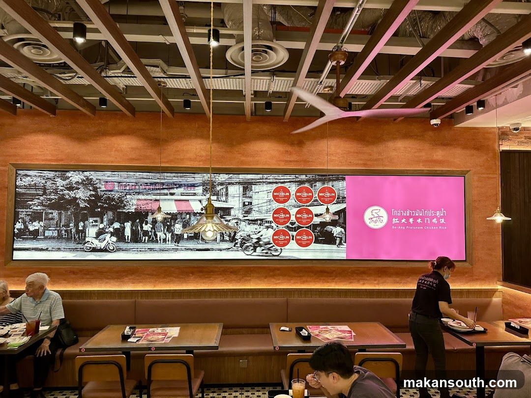Restaurant Interior with Wall Art