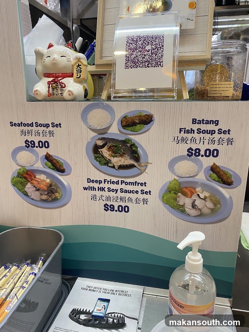 Seafood and Fish Soup Sets Menu Board