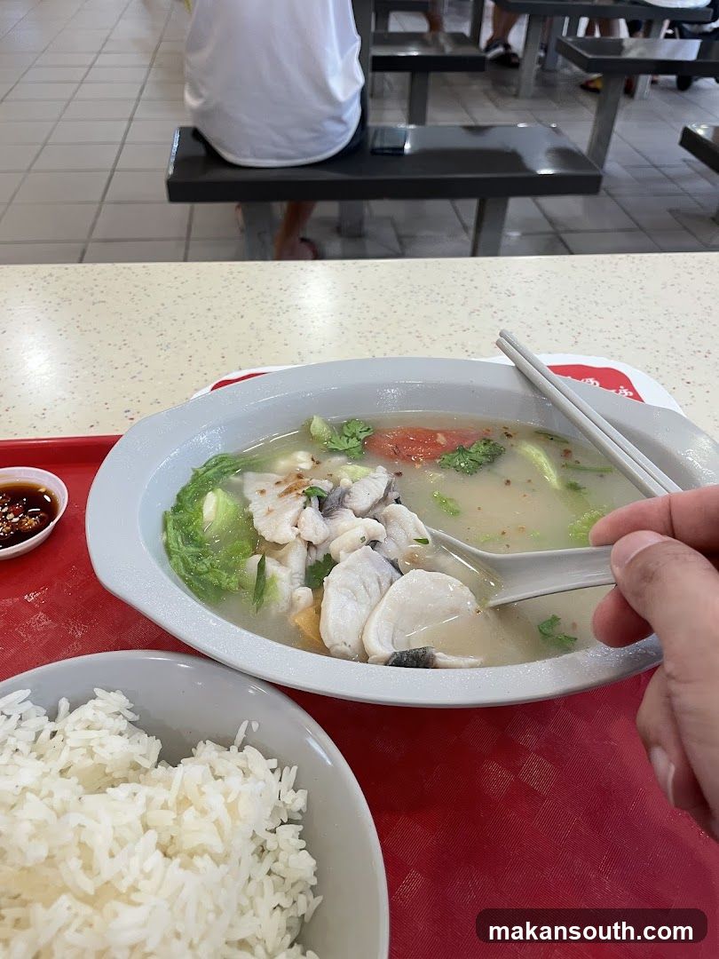 Food in a cafeteria setting