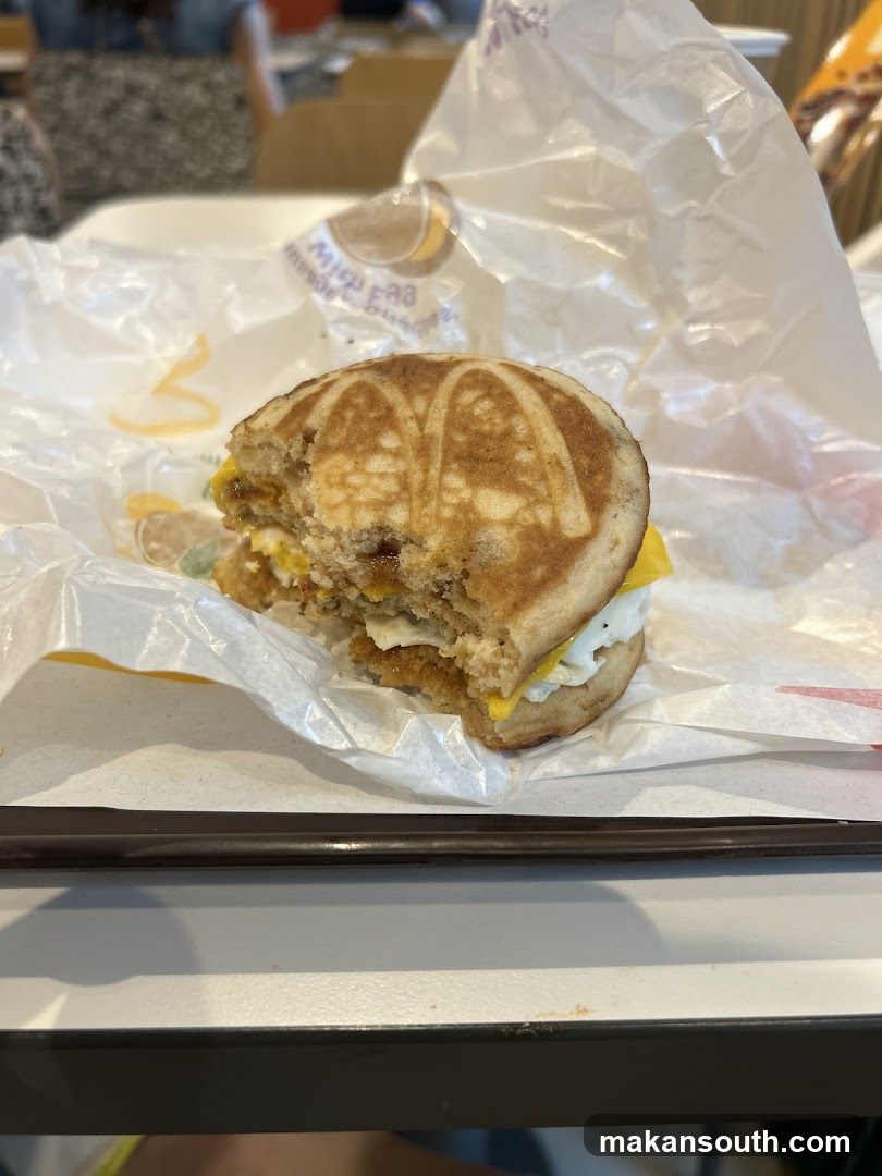 Waffle Sandwich with Egg and Cheese