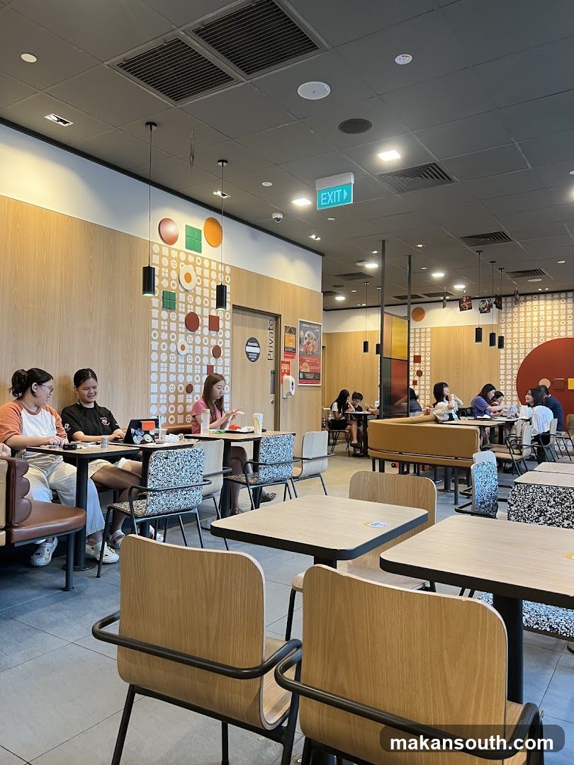 Restaurant Interior with Patrons