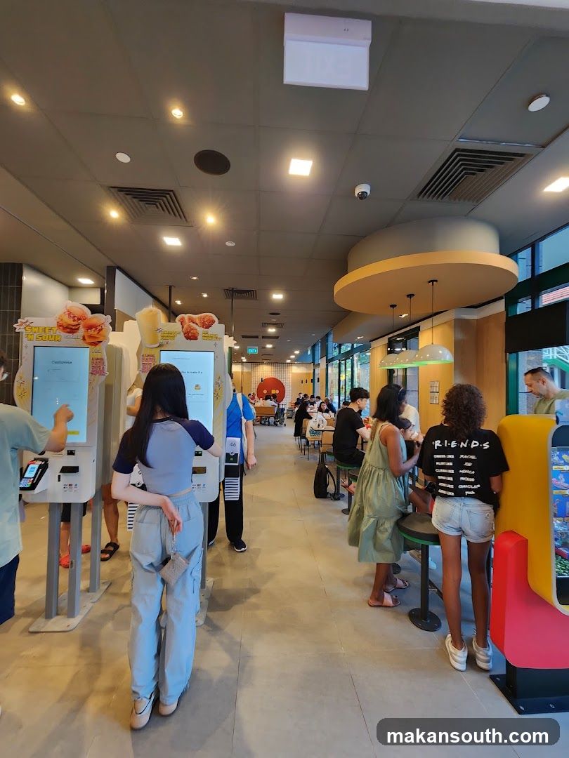 Food Court Interior with Self-Service Kiosks