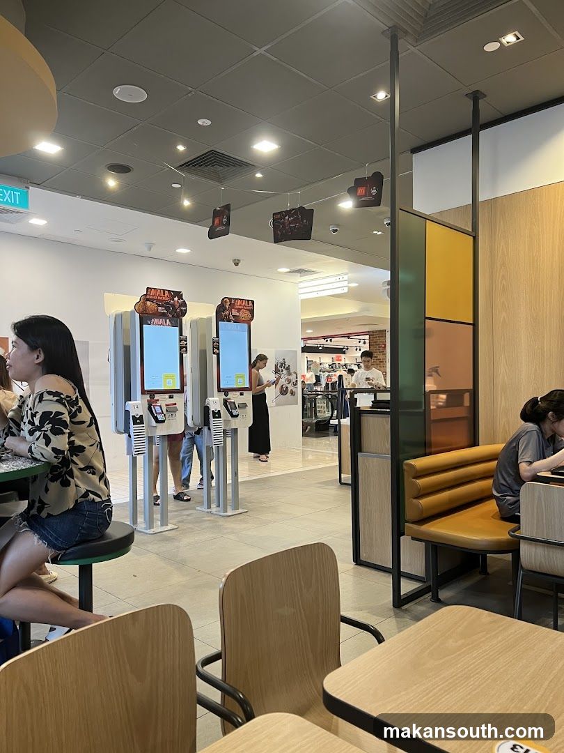 Restaurant Interior with Self-Service Kiosks