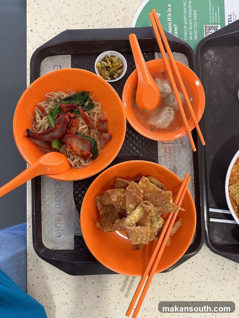 Food on a tray