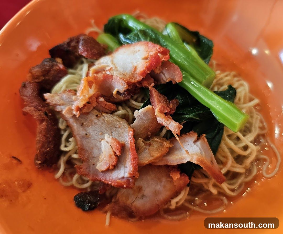 Noodle Dish in Orange Bowl