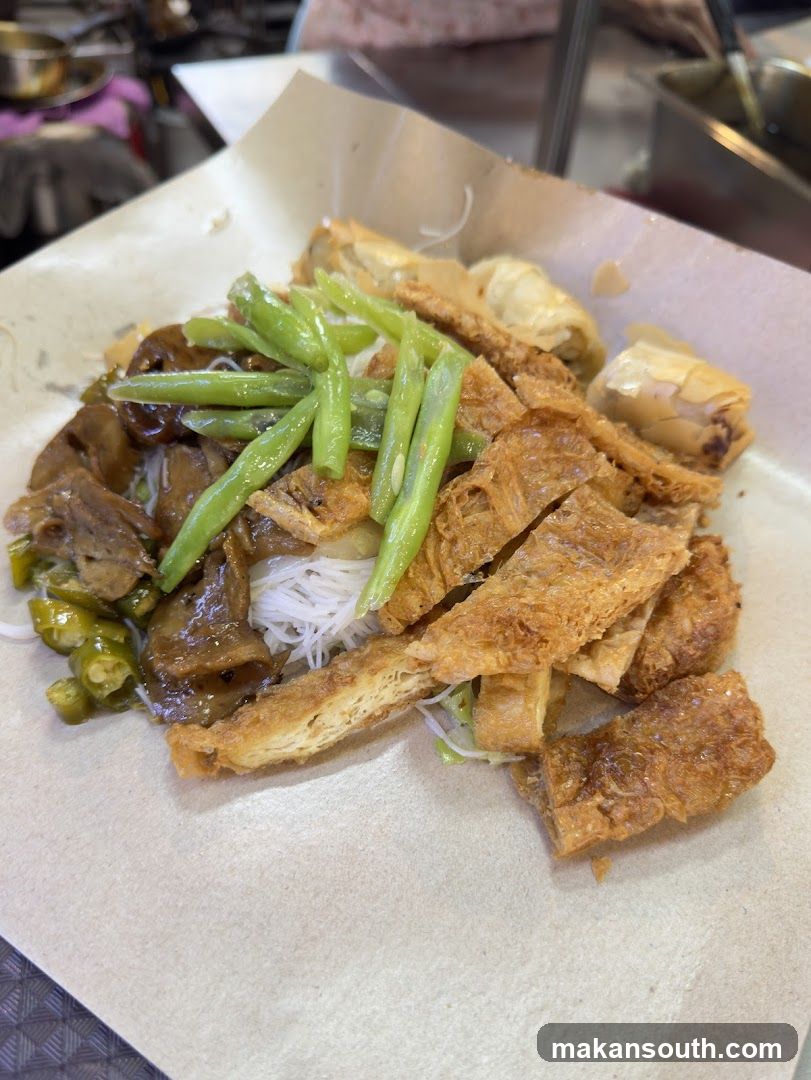 Food dish on paper