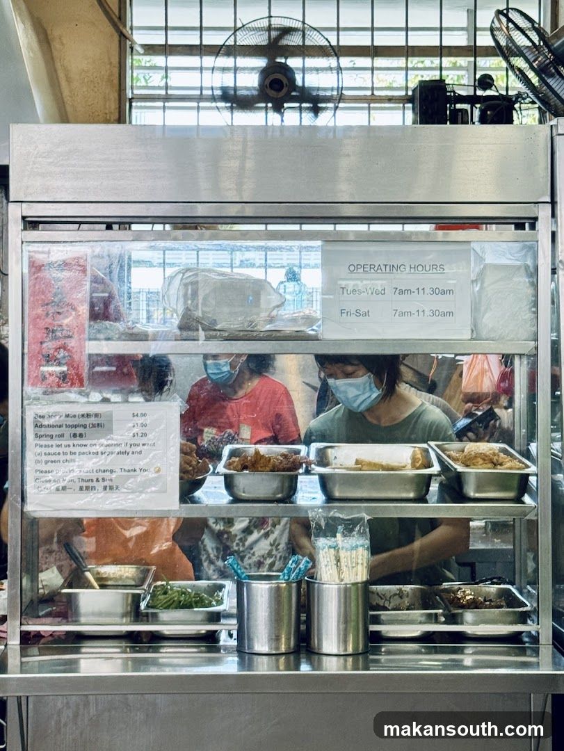 Food stall interior