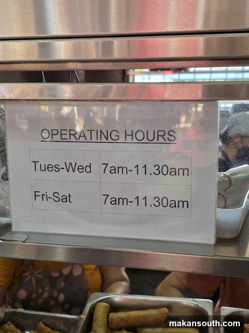 Operating Hours Sign