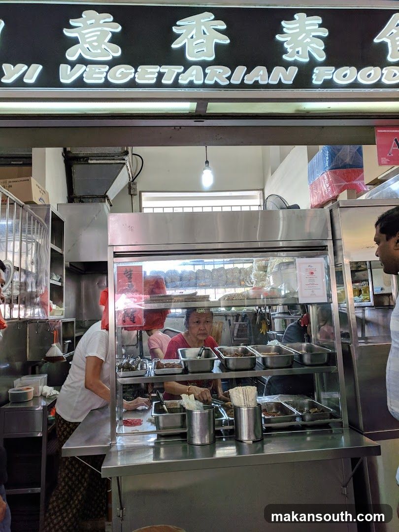 Vegetarian Food Stall Interior
