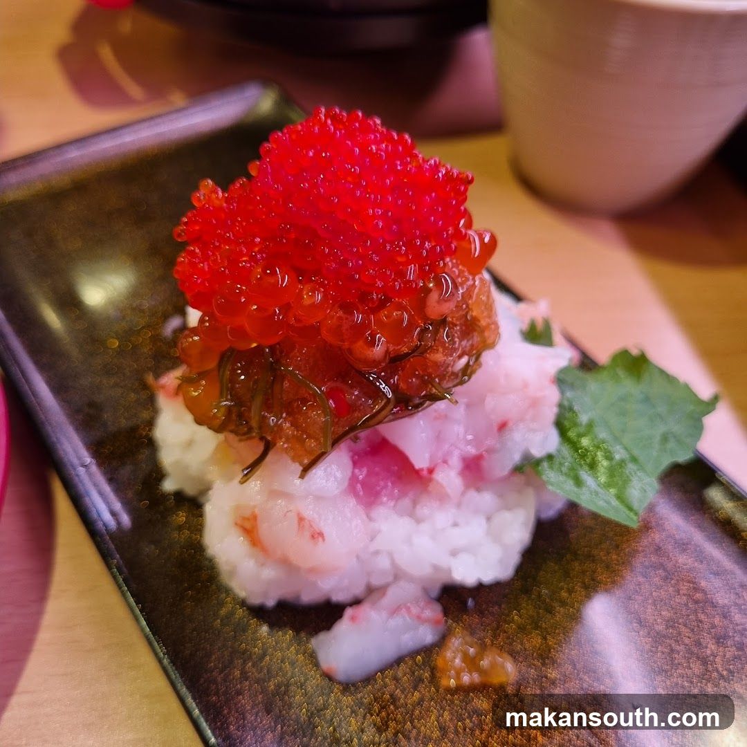 Sushi with Red Caviar
