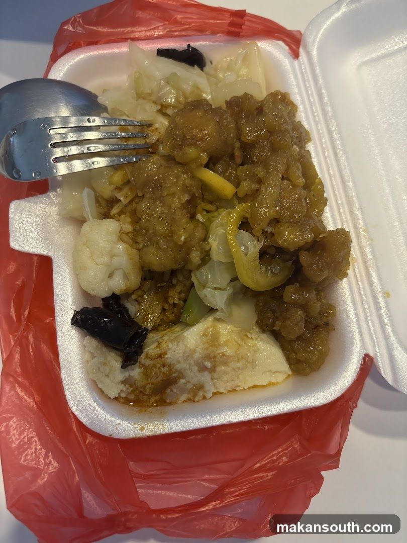 Takeout Meal in Styrofoam Container