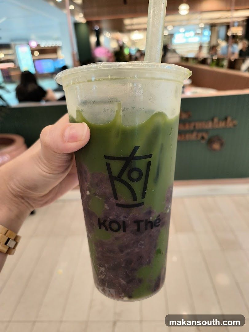 Matcha and Purple Drink at Koi The