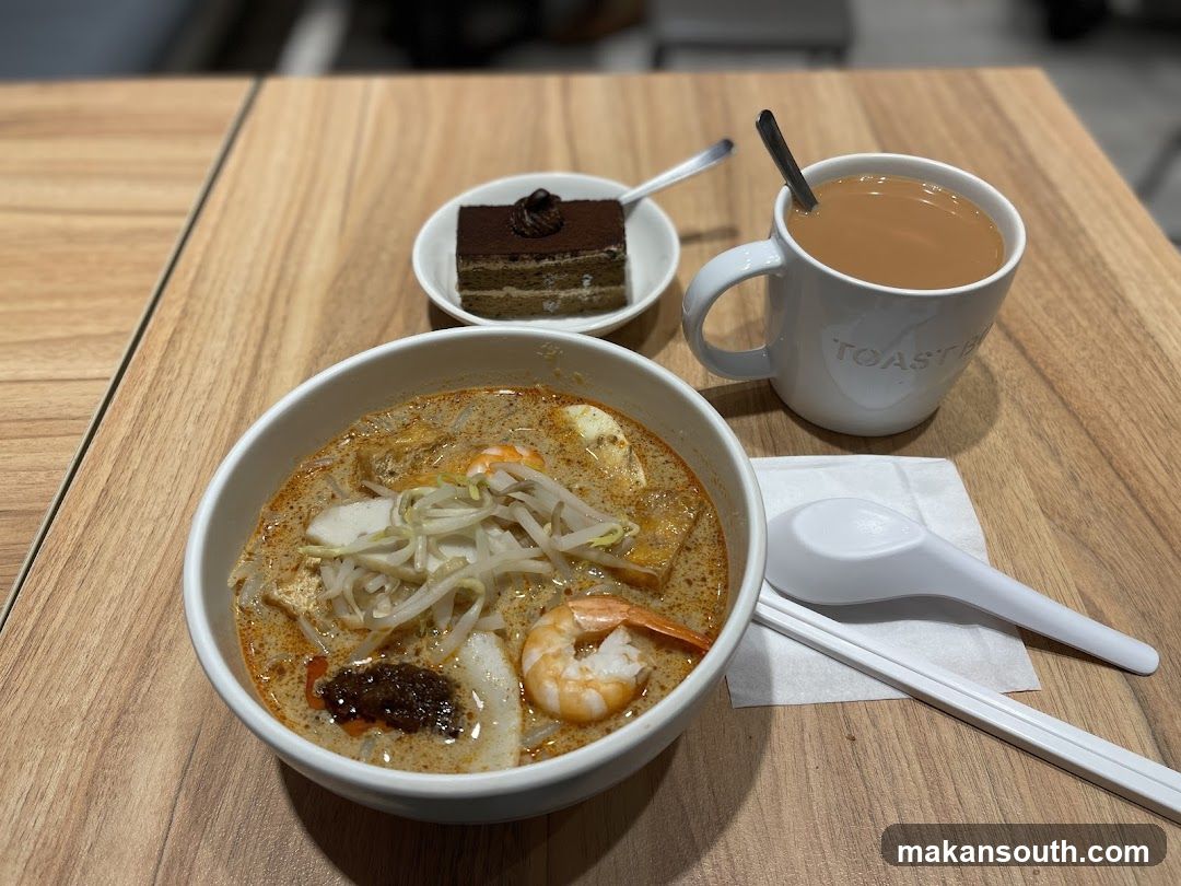 Lunch Meal with Dessert and Tea