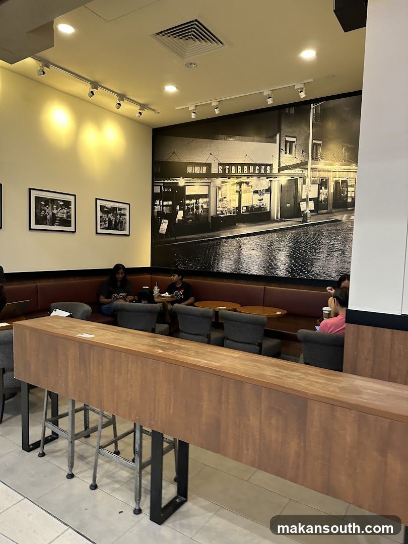 Starbucks Interior with Wall Art