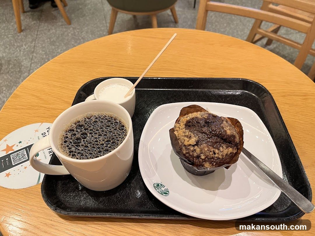 Coffee and Pastry at Starbucks