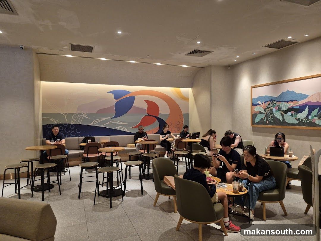 Coffee Shop Interior with Artwork