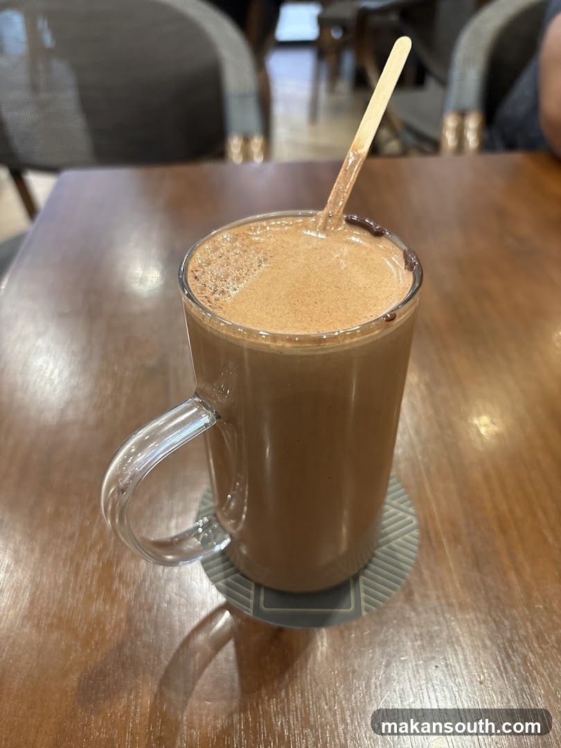 Chocolate Drink in Glass Mug