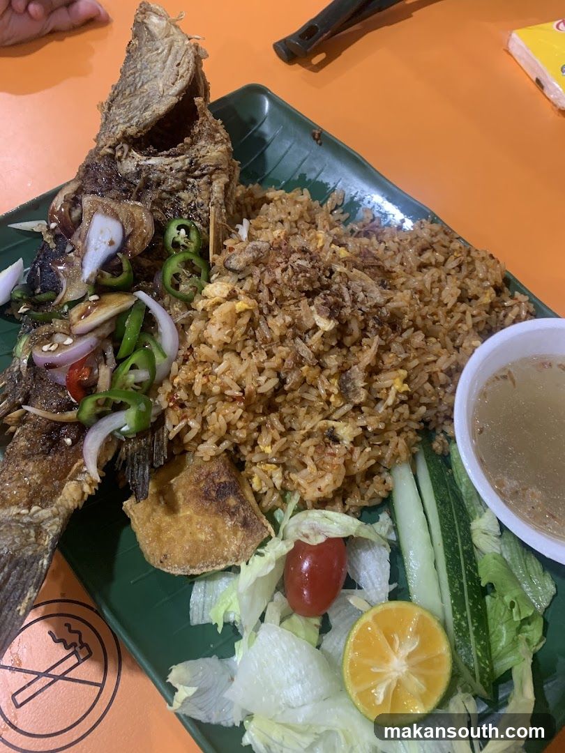 Fried Fish and Fried Rice Meal