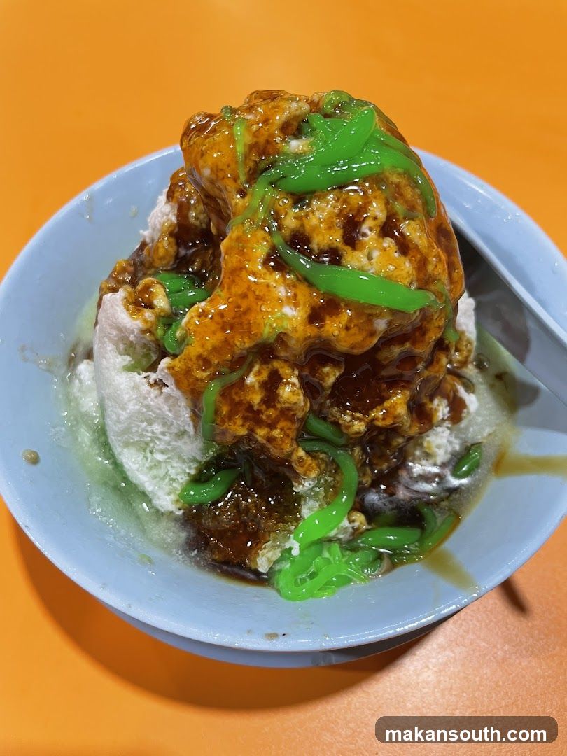 Sago with Green Jelly and Sauce
