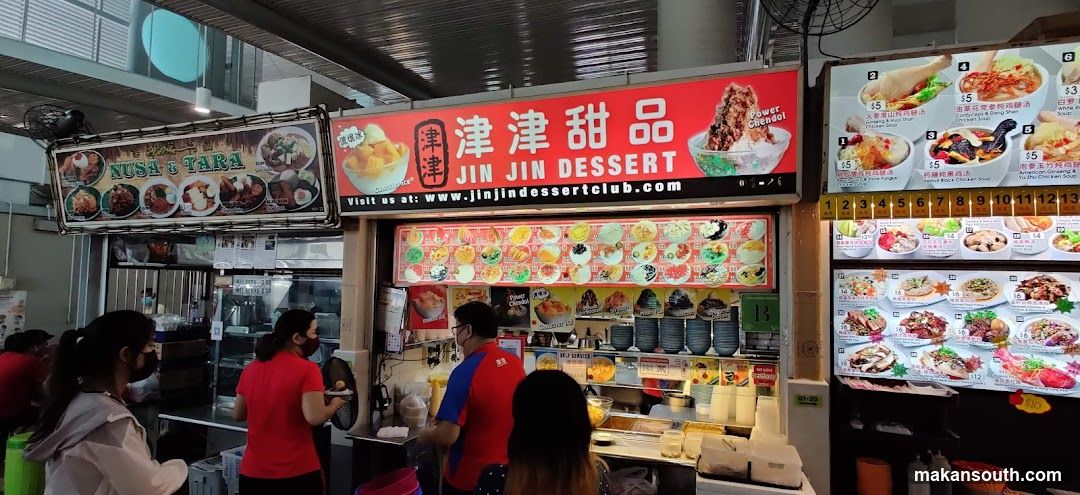 Food Stall Interior with Staff and Customers