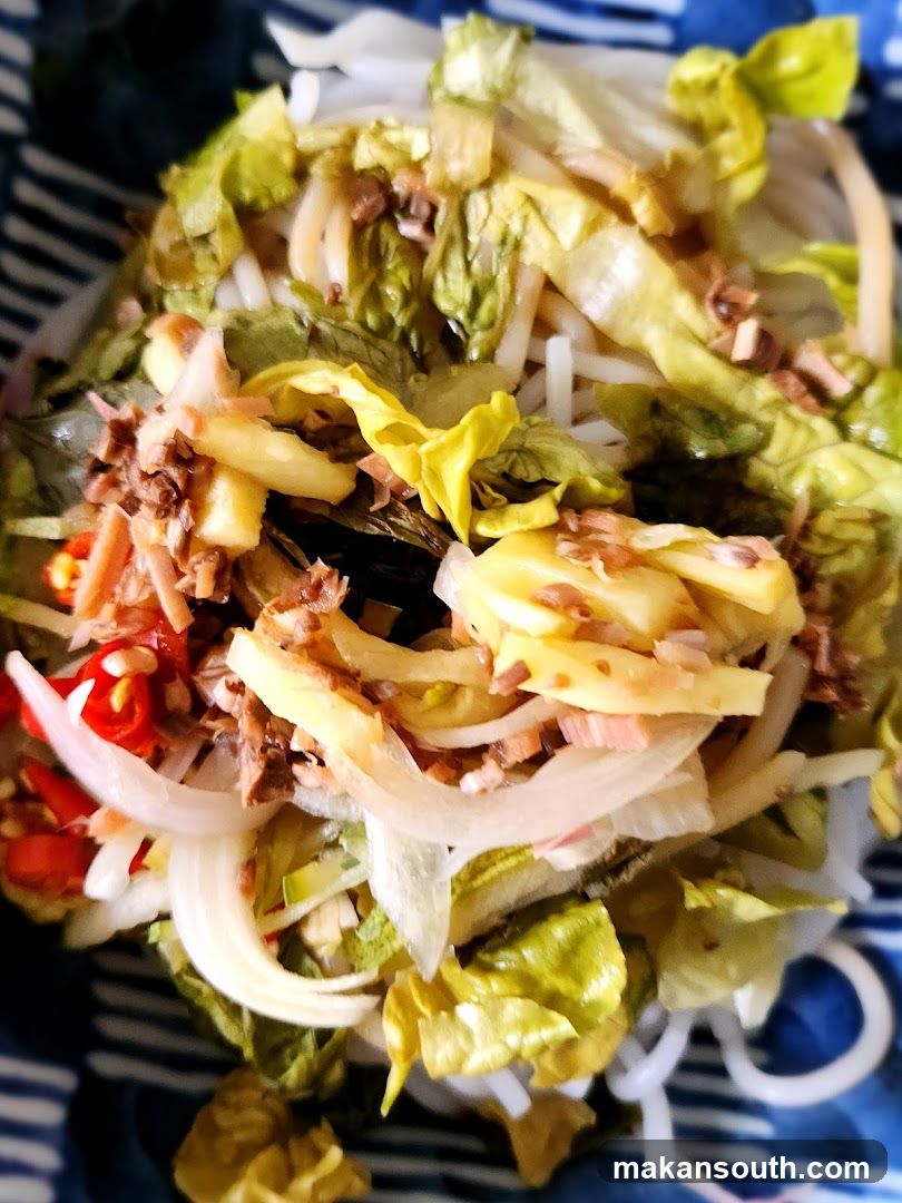 Salad with Noodles and Pickled Vegetables