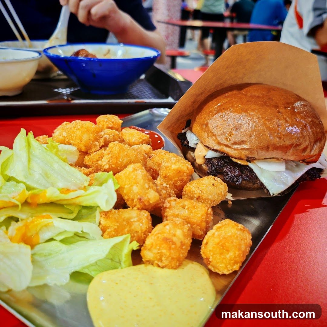 Burger and Tater Tots Meal