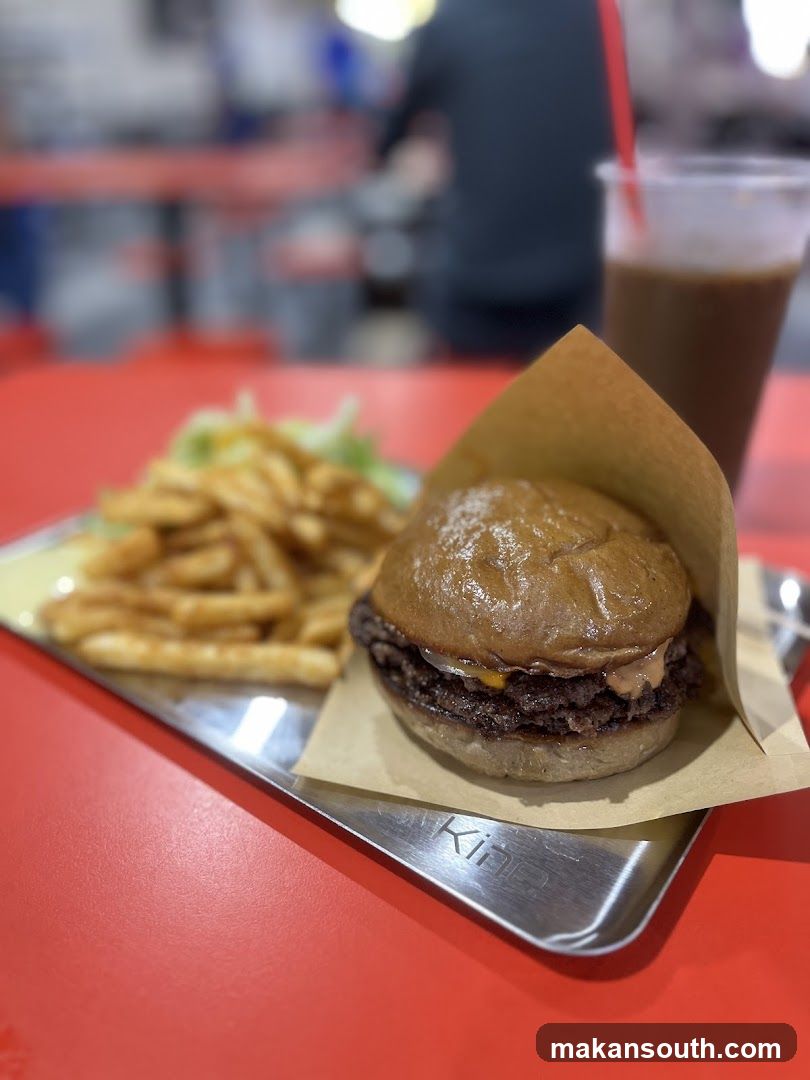 Burger and Fries Meal