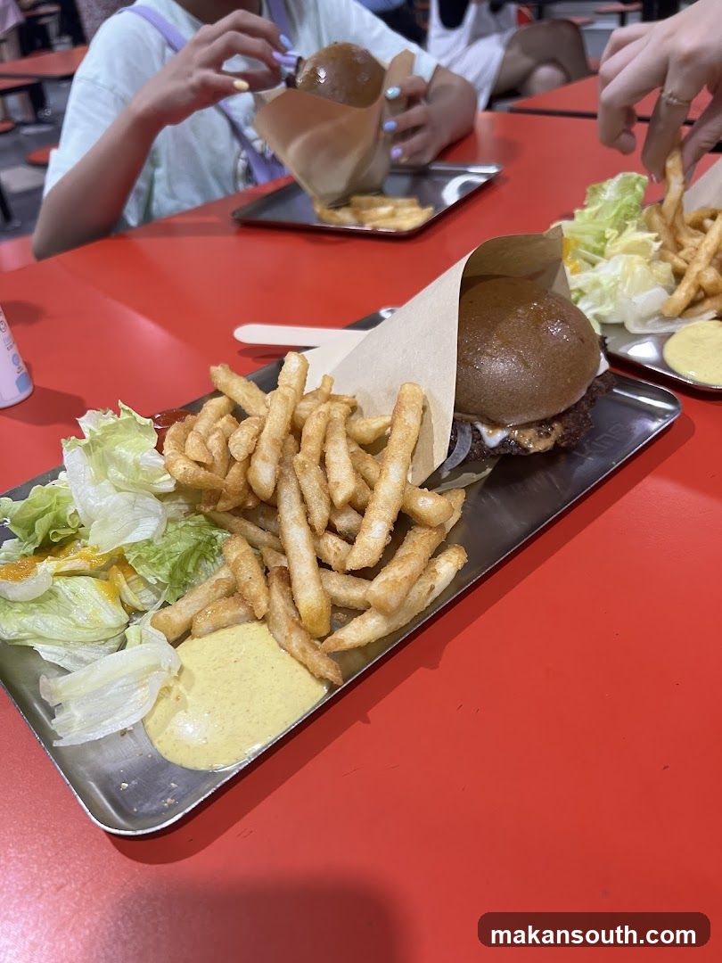 Burger and Fries Meal
