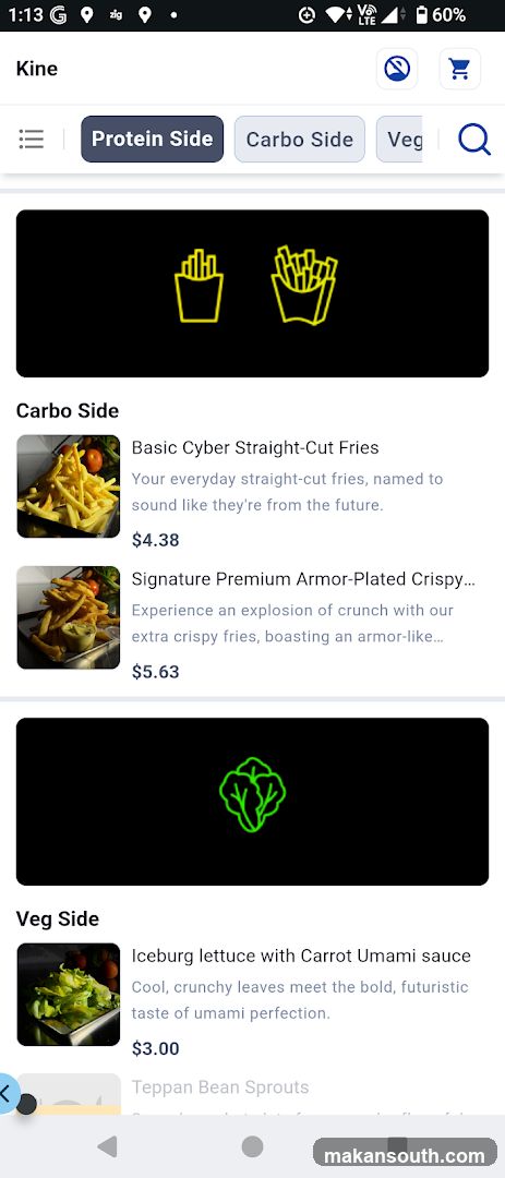 Kine Menu